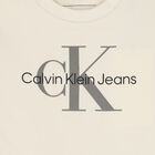 توب أولاد بأكمام طويلة بالشعار باللون البيج, 4, hi-res