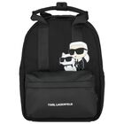 Girls Black Ikonik Logo Backpack, 1, hi-res