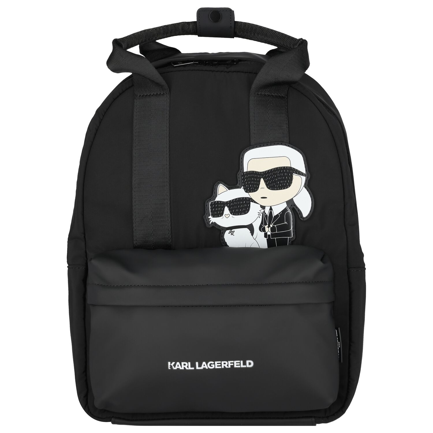 Girls Black Ikonik Logo Backpack, 1, hi-res