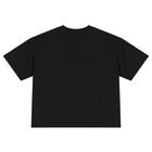 Girls Black Logo Sequin Flower T-Shirt, 1, hi-res