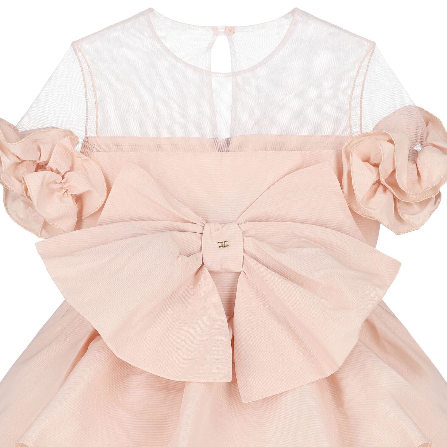 Girls Pink Bow Dress, 1, hi-res image number null