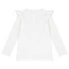 توب بنات بأكمام طويلة بطبعة الزهور  باللون الابيض , 1, hi-res