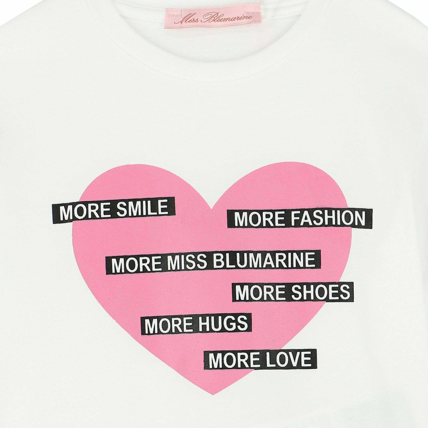 توب باكمام طويلة مطبع باللون الابيض للبنات, 1, hi-res