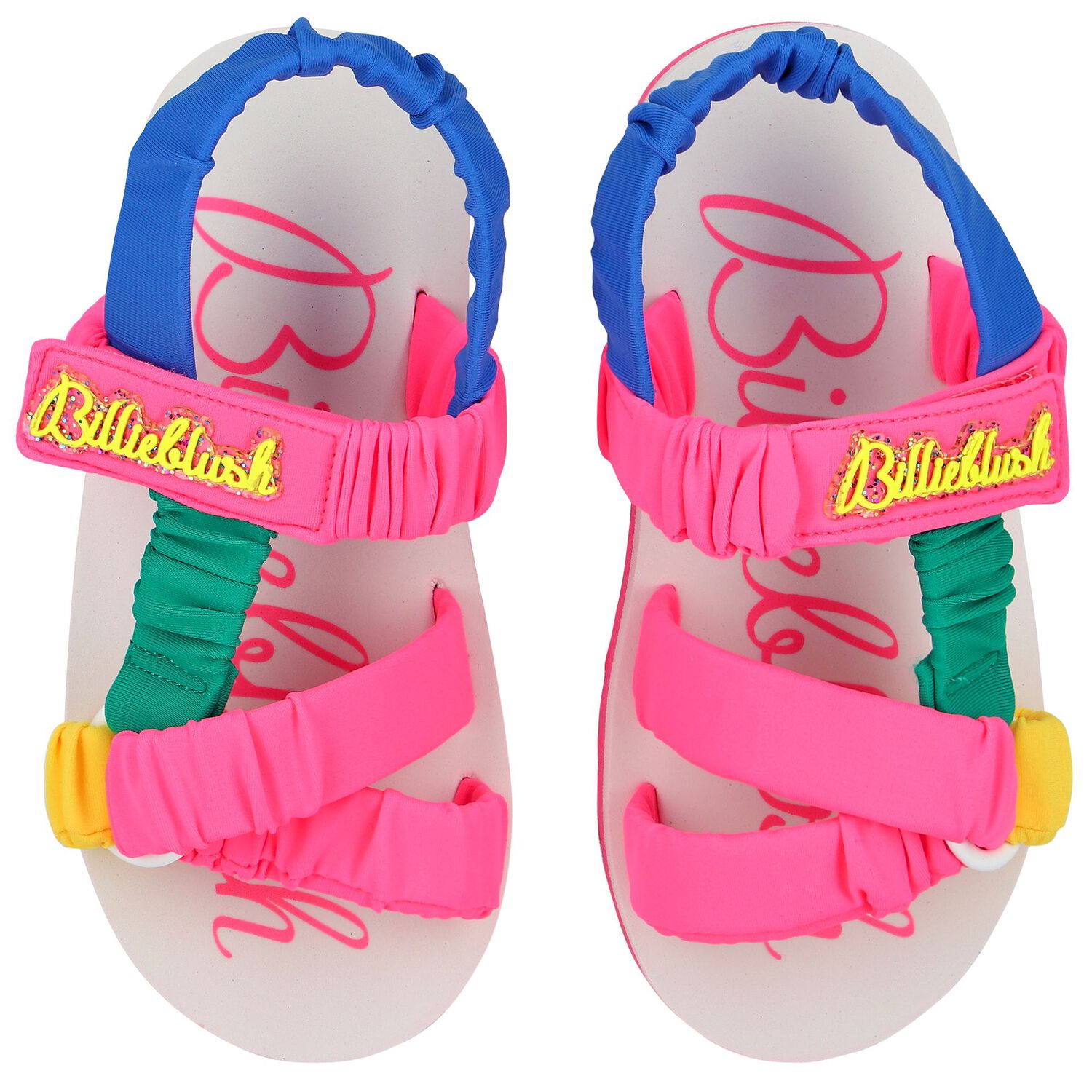 Girls Multicoloured Velcro Sandals, 1, hi-res