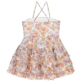 Girls Ivory Floral Dress