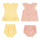 Baby Girls Yellow & Pink Floral Shorts Set ( 2-Pack ), 1, hi-res