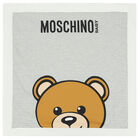 Ivory Teddy Logo Baby Blanket, 1, hi-res