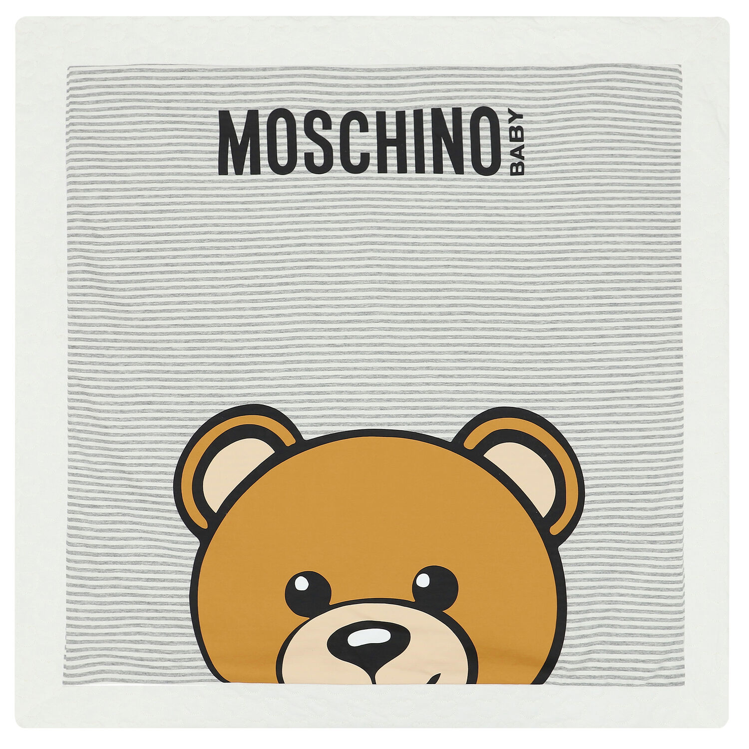 Ivory Teddy Logo Baby Blanket, 1, hi-res