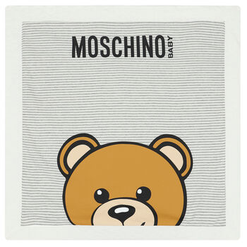 Ivory Teddy Logo Baby Blanket