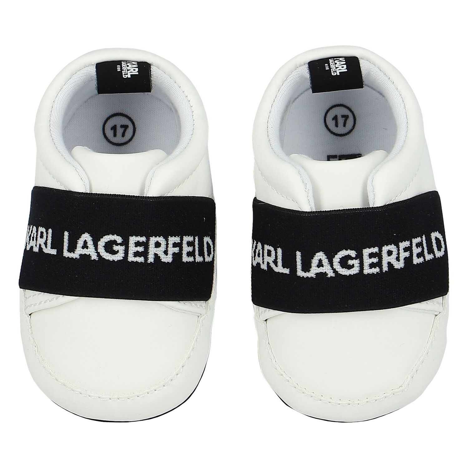 White Logo Baby Pre-Walker Shoes, 1, hi-res