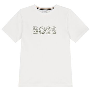 Boys White Logo T-Shirt