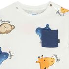 Younger Boys Ivory Animals T-Shirt, 2, hi-res
