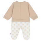 أفرول بالشعار باللون البيج والأبيض, 1, hi-res