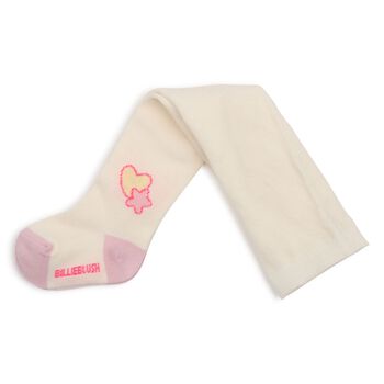Baby Girls Ivory Logo Tights