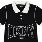 Boys Black Logo Polo Shirt, 1, hi-res
