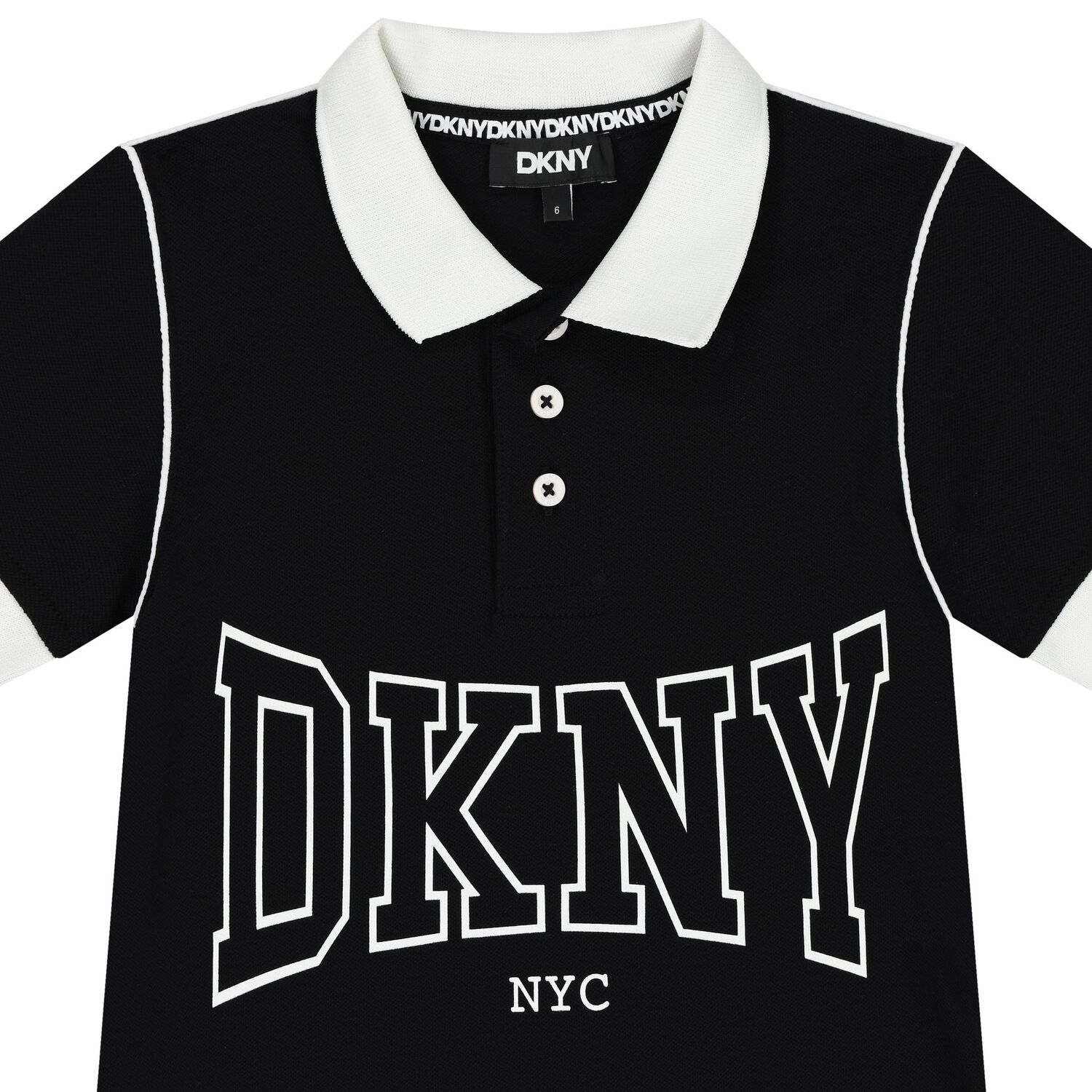 Boys Black Logo Polo Shirt, 1, hi-res