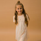 Girls Pink Sequin Logo Dress, 2, hi-res