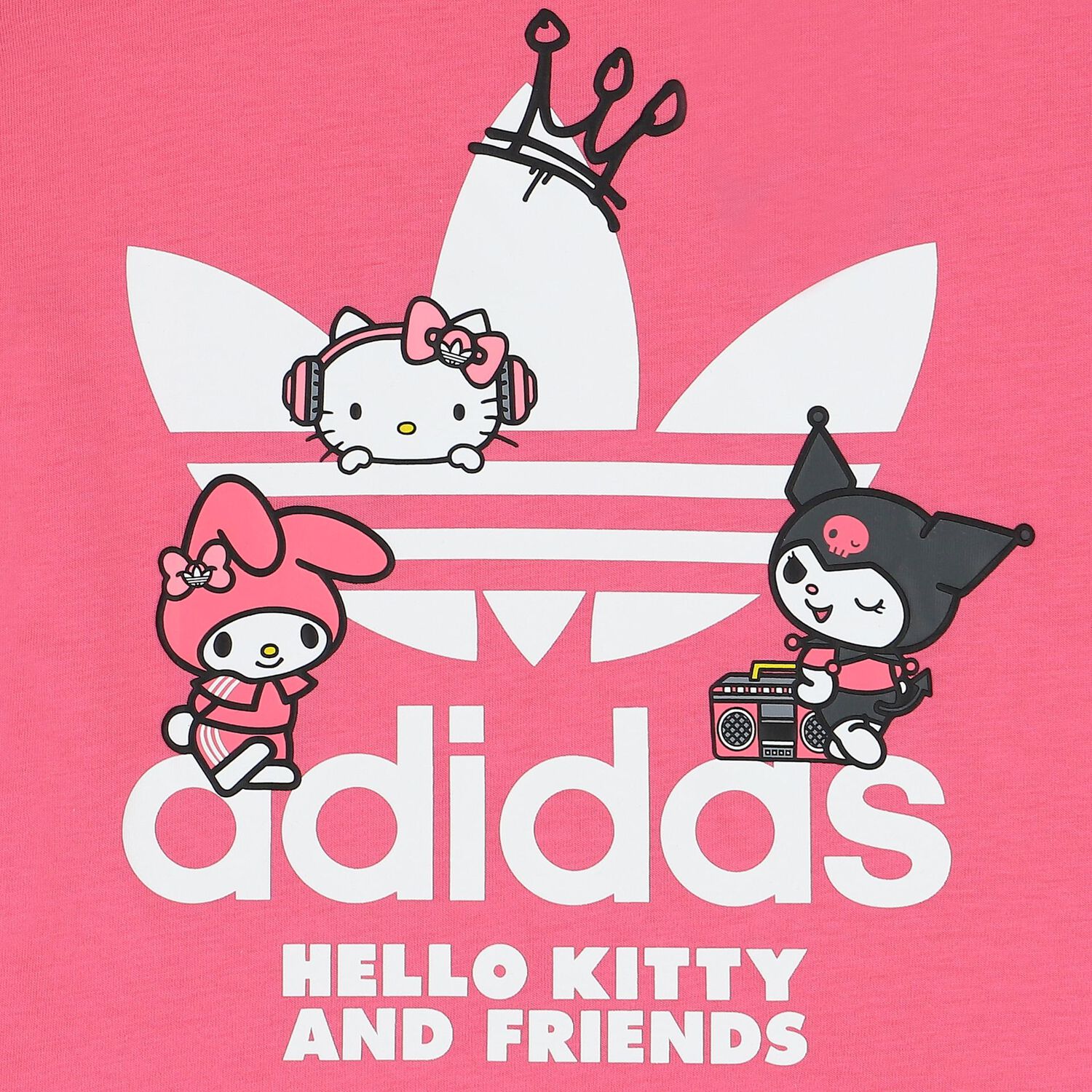 Girls Pink Trefoil Logo T-Shirt, 1, hi-res