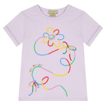 Girls Purple Flower T-Shirt