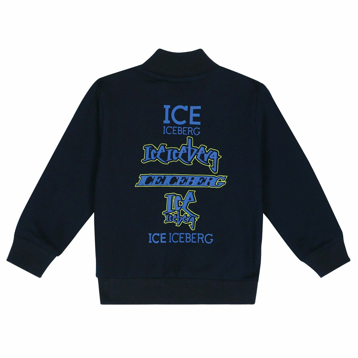 Younger Boys Navy Logo Zip Up Top, 1, hi-res image number null