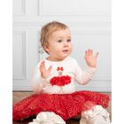 Baby Girls Ivory & Red Tulle Skirt Set, 1, hi-res
