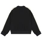 Girls Black Logo Zip Up Top, 1, hi-res