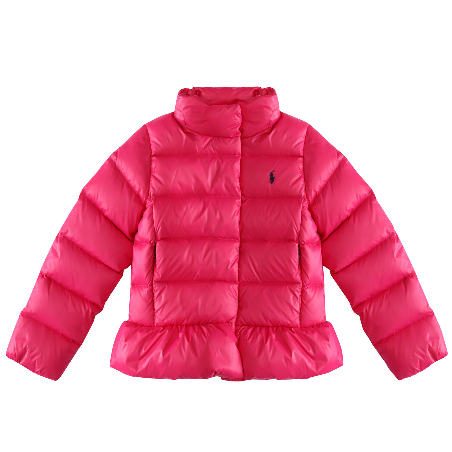 Girls Pink Logo Puffer Jacket, 1, hi-res image number null