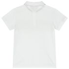 Boys White & Gold Polo Shirt, 1, hi-res