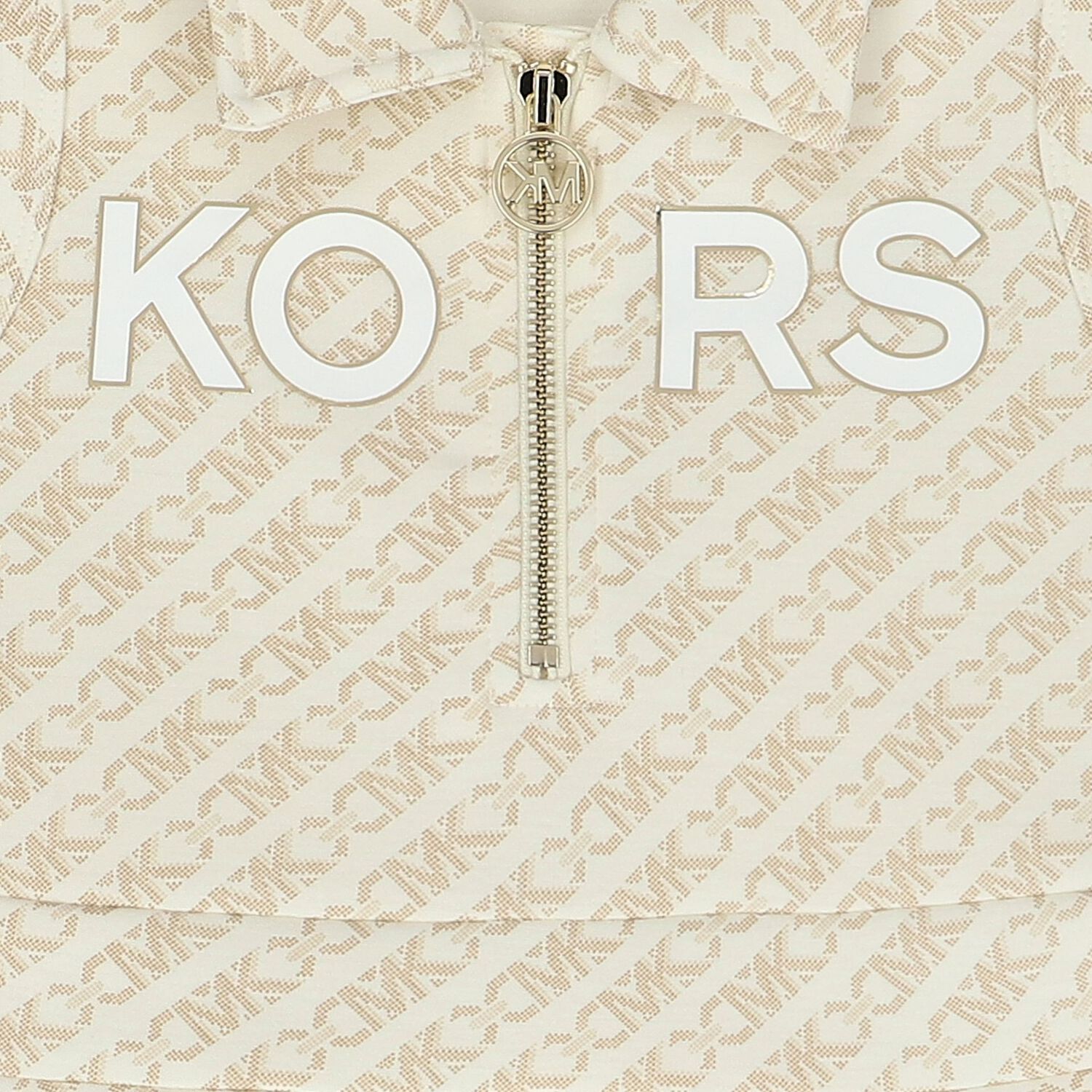 فستان بنات بالشعار باللون البيج, 1, hi-res image number null