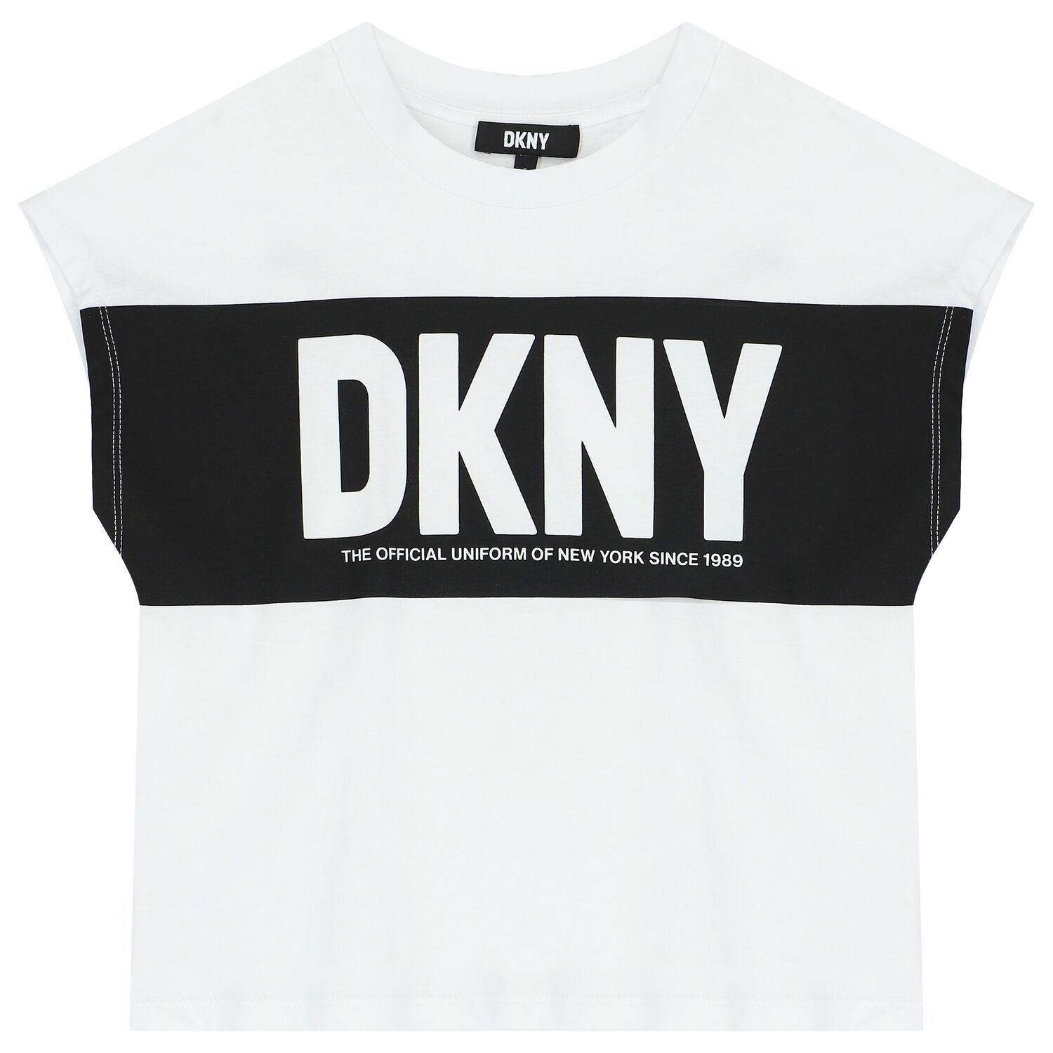 Girls White & Black Logo T-Shirt, 1, hi-res image number null