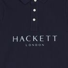 Boys Navy Cotton Logo Polo Shirt, 2, hi-res