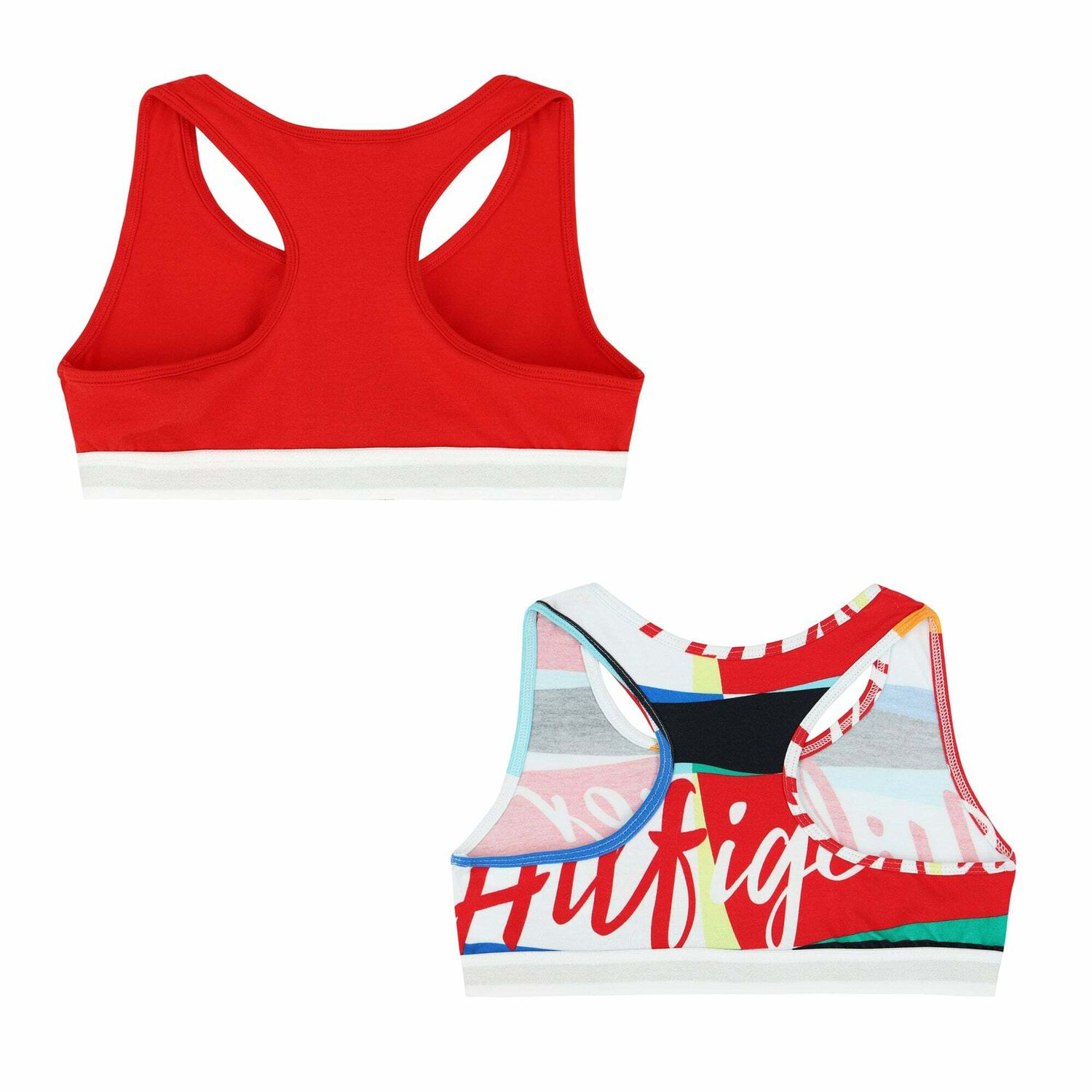 توب باللون الاحمر والابيض للبنات (قطعتين), 1, hi-res