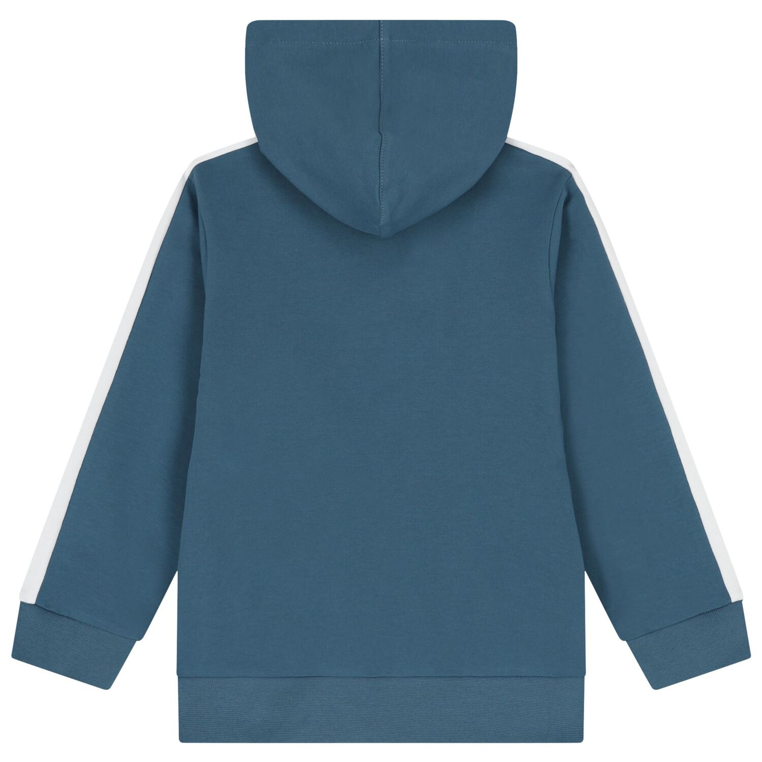 Boys Blue Logo Hooded Zip Up Top, 1, hi-res
