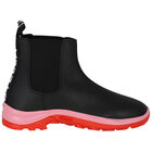 Girls Black Logo Boots, 1, hi-res