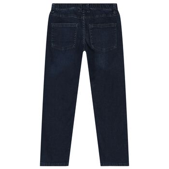 Boys Blue Teddy Bear Logo Denim Jeans