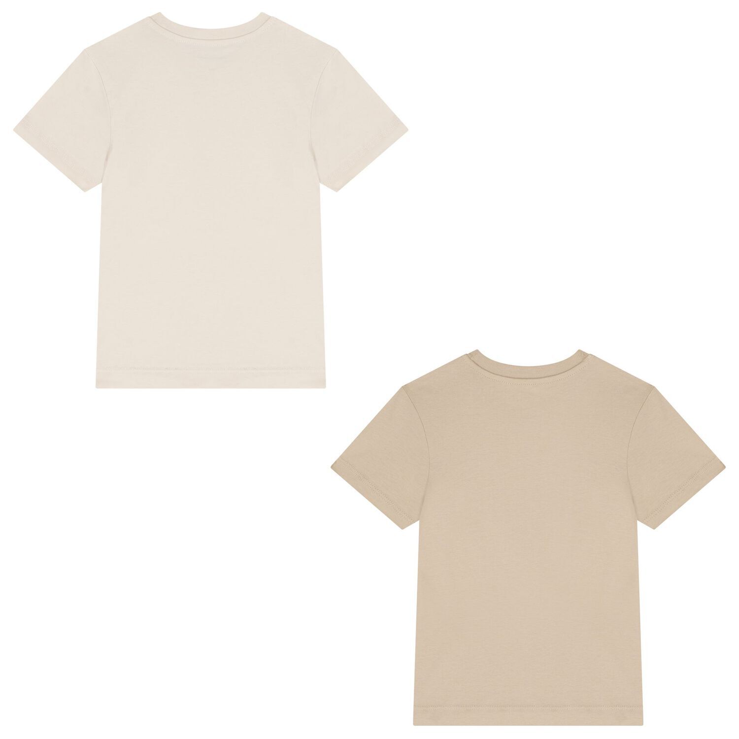 تي شيرت بشعار للأولاد باللون العاجي والبيج (عبوة من قطعتين), 12, hi-res