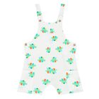 Baby Boys Ivory & Green Dungaree & Hat Set, 2, hi-res