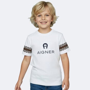 Boys White Logo T-Shirt