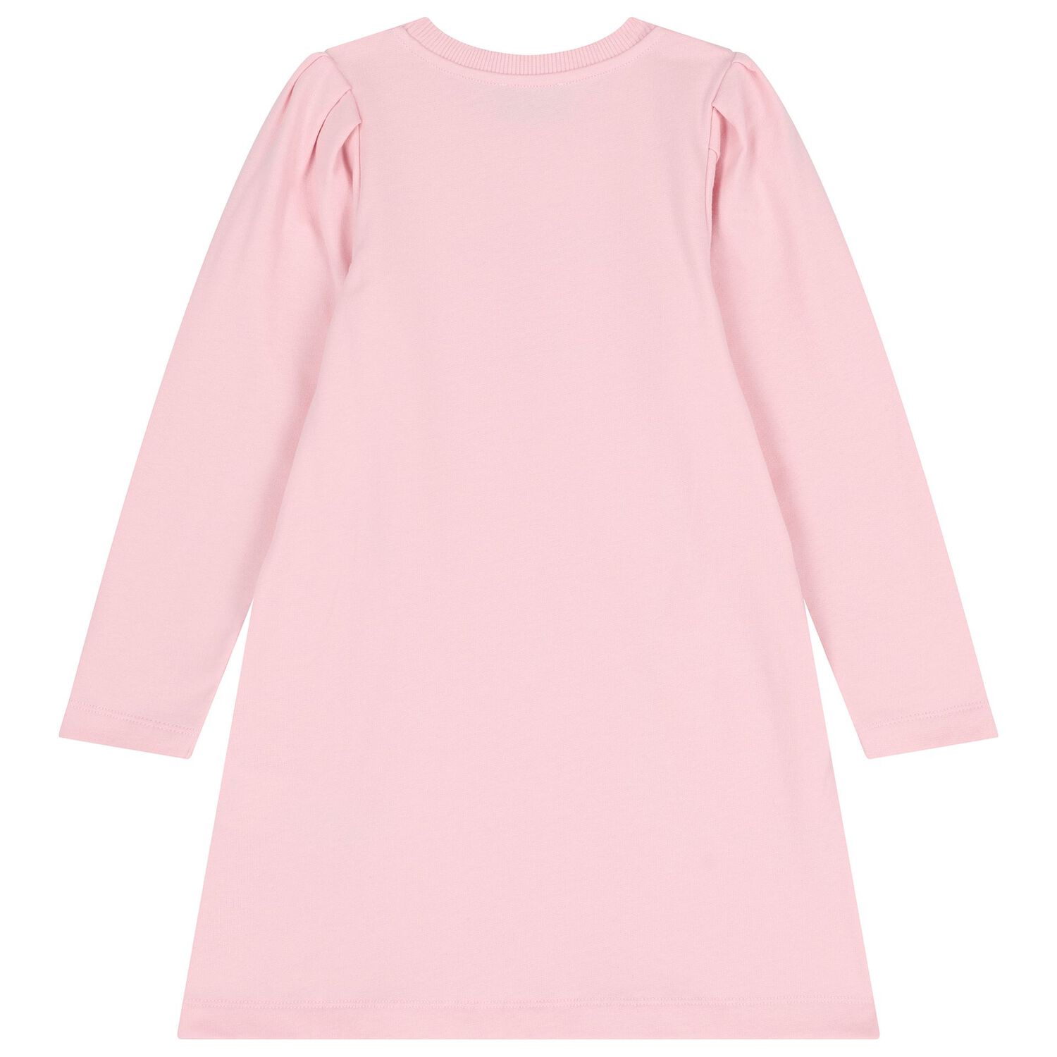 Girls Pink Teddy Bear Logo Dress, 1, hi-res