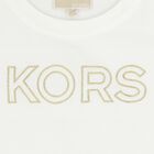 تيشيرت بنات بالشعار باللون الابيض , 1, hi-res