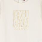 Ivory & Gold Logo Babygrow, 1, hi-res