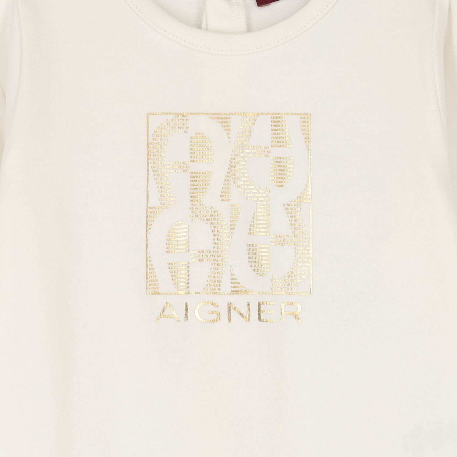 Ivory & Gold Logo Babygrow, 1, hi-res image number null