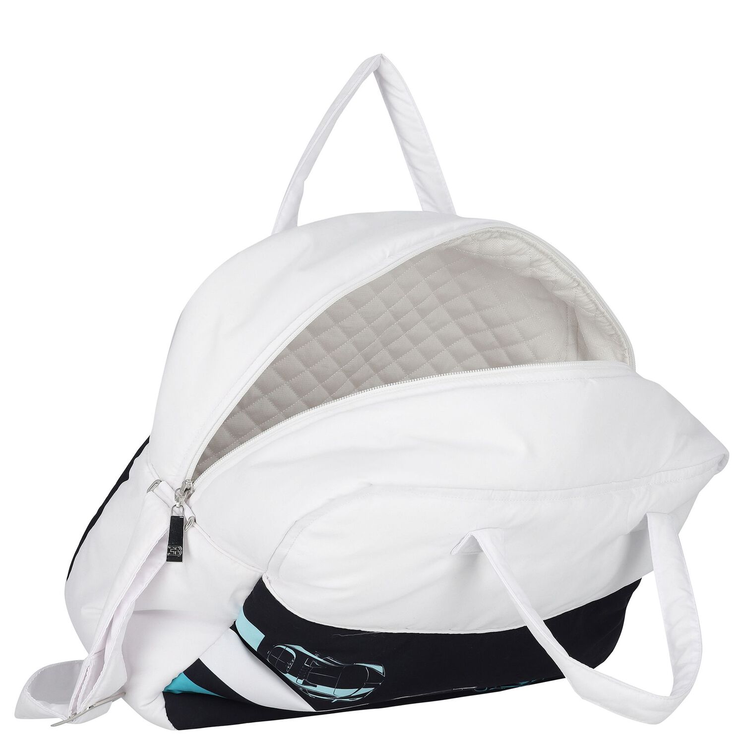 Baby Boys White & Navy Blue Logo Baby Changing Bag, 1, hi-res image number null