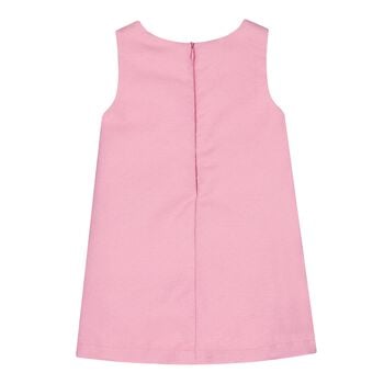 Baby Girls Pink & Silver Bow Sleeveless