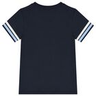 Boys Navy Blue Logo T-Shirt, 2, hi-res