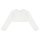 Younger Girls White Cardigan, 2, hi-res