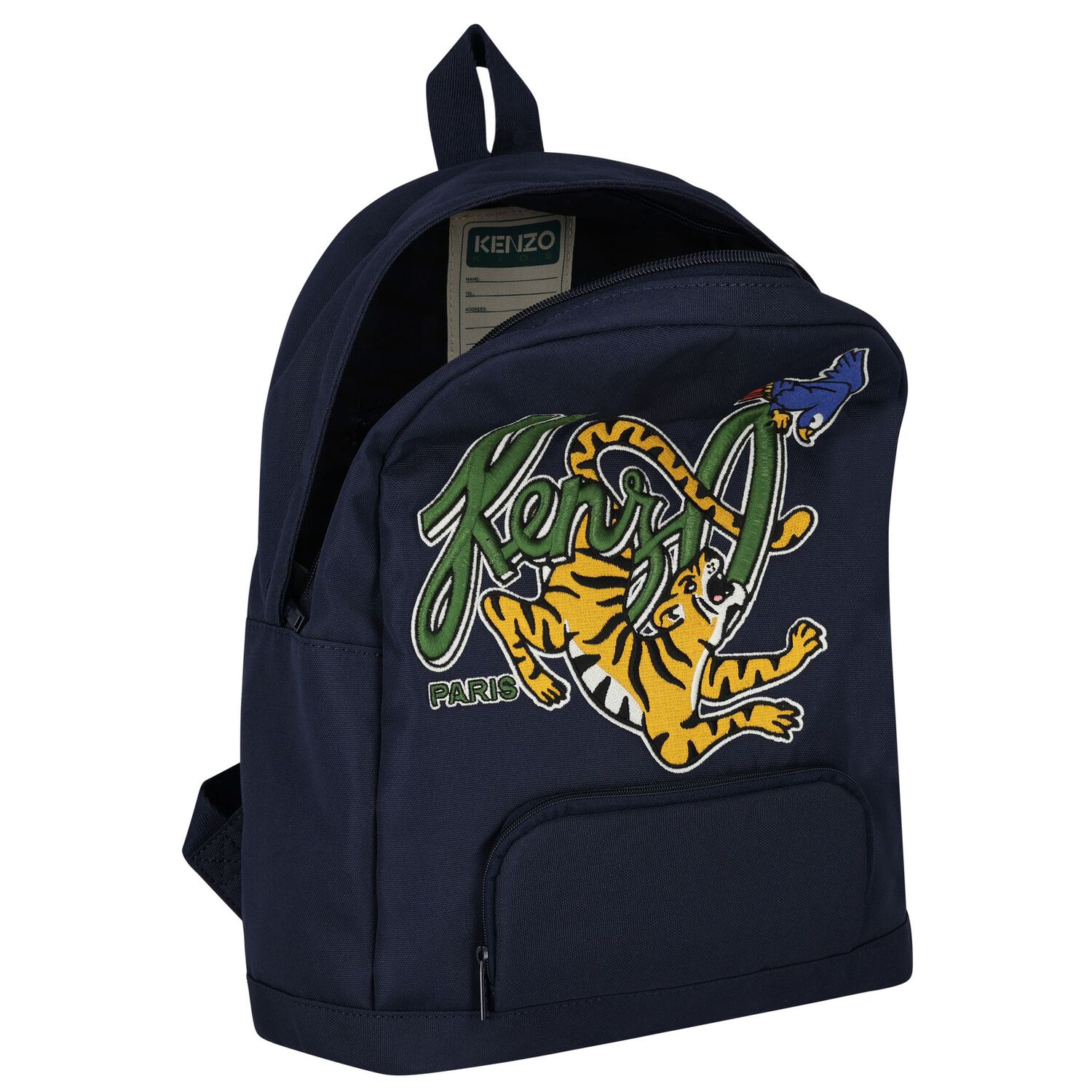 حقيبة ظهر أولاد بشعار باللون الكحلى, 1, hi-res