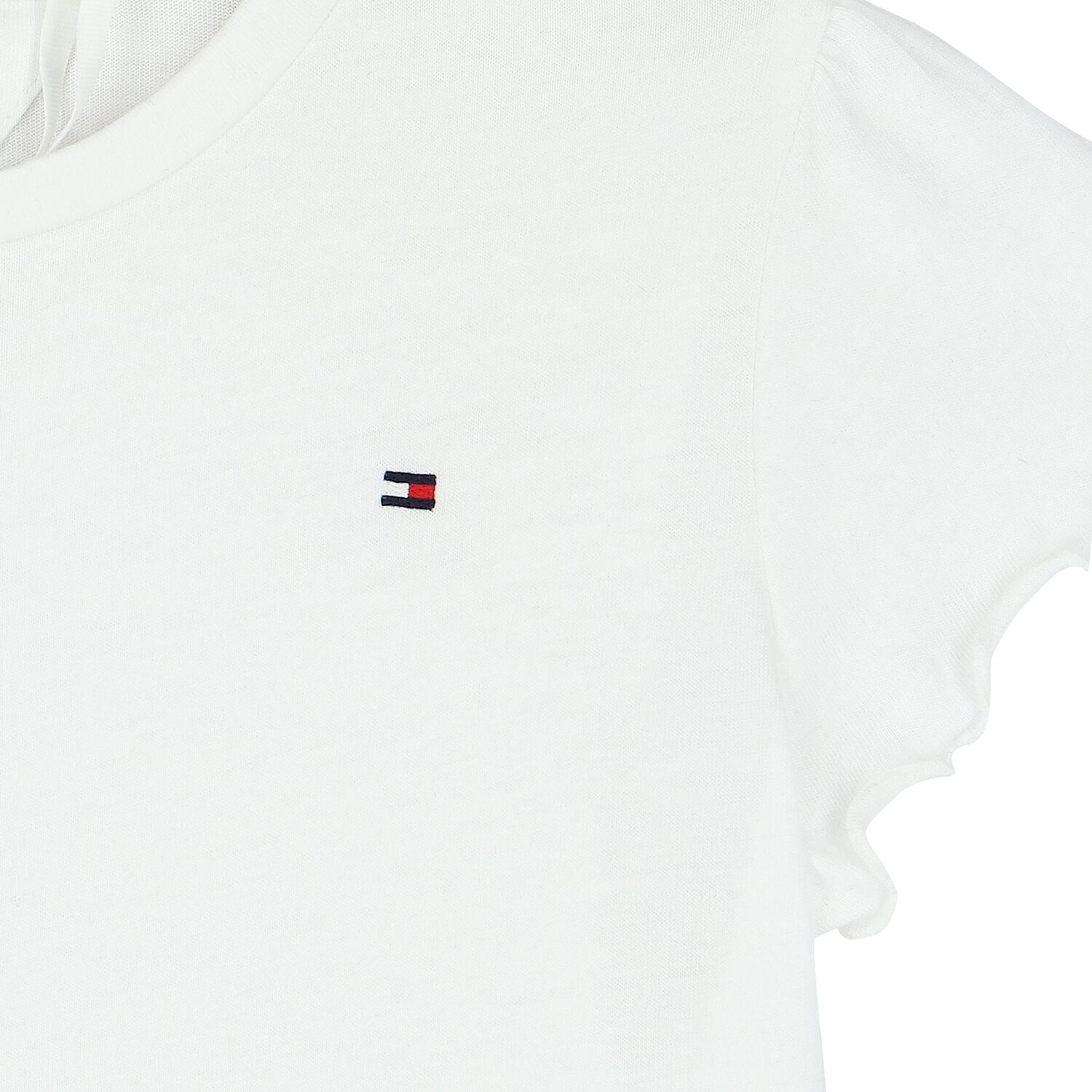 Girls White Logo T-Shirt, 1, hi-res