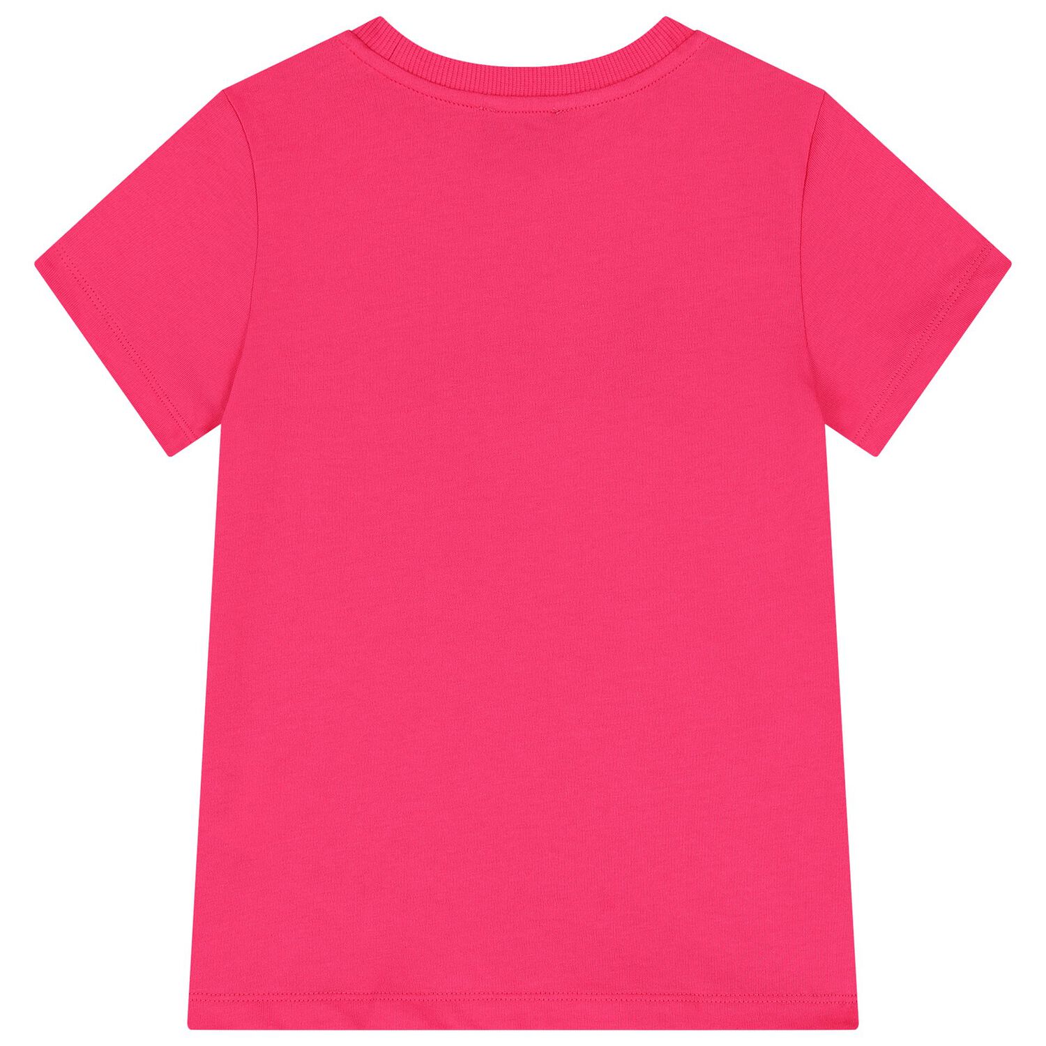 Girls Pink Teddy Bear Logo T-Shirt, 5, hi-res image number null