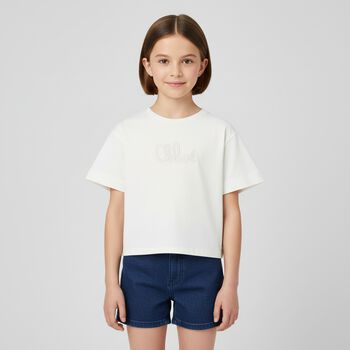 Girls Ivory Logo T-Shirt
